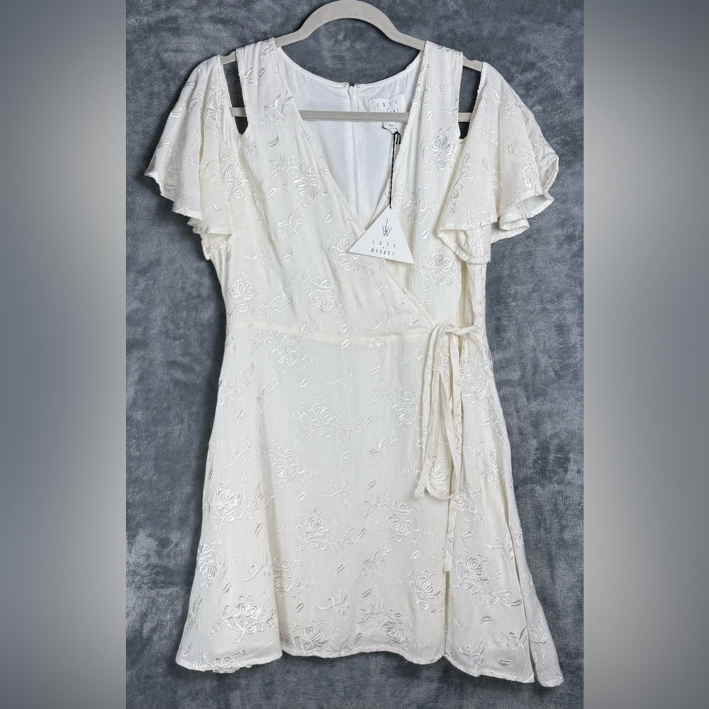 New Lost + Wander Boho Embroidered Cold Shoulder Dress